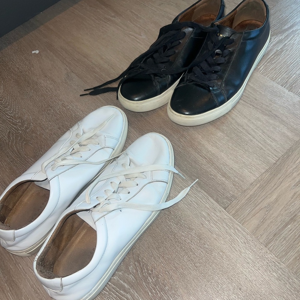 New Republic By Mark Mcnairy Leather Lace Up Low Top Black & White Shoes Men